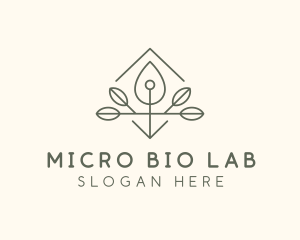 Leaf Plant Oil Drop logo design