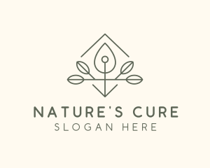 Naturopath - Leaf Plant Oil Drop logo design