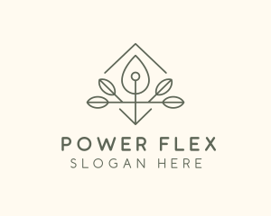 Leaf Plant Oil Drop logo design