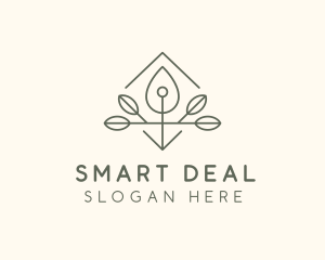 Leaf Plant Oil Drop logo design