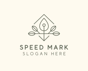 Leaf Plant Oil Drop logo design