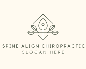 Leaf Plant Oil Drop logo design