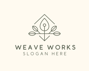 Leaf Plant Oil Drop logo design