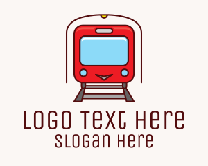 Steam Engine - Train Rail Railway logo design