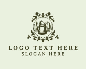 Grass - Garden Plant Watering Can logo design