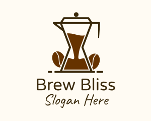 Hourglass Coffee  Pitcher  logo design