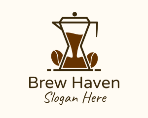 Hourglass Coffee  Pitcher  logo design