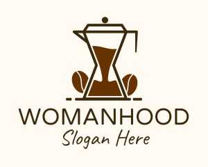 Caffeine - Hourglass Coffee  Pitcher logo design