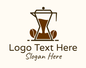 Brewed Coffee - Hourglass Coffee  Pitcher logo design
