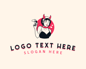 Cosplay - Woman Gamer Streaming logo design