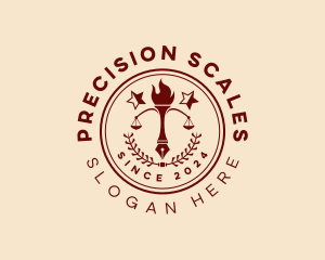 Legal Notary Justice Scale logo design