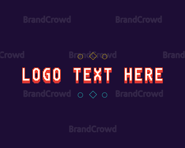 Pixel Gaming Wordmark Logo