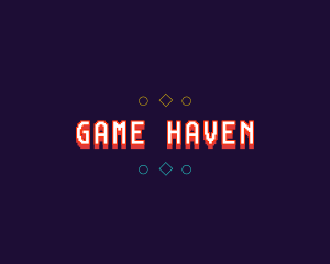 Game Community - Pixel Gaming Wordmark logo design