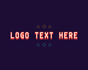 Game Community - Pixel Gaming Wordmark logo design