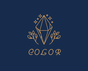 Gemstone - Diamond Leaf Nature logo design