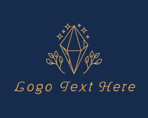 Crystal - Diamond Leaf Nature logo design