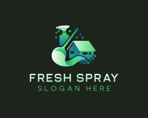 Spray - Mop Spray Sanitation logo design