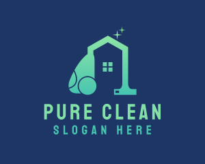 Gradient Home Vacuum Cleaner logo design