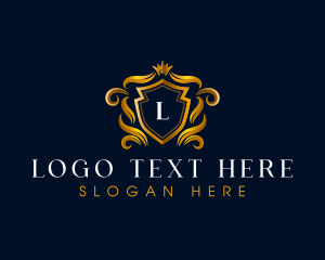 Luxe - Crown Royal Shield logo design