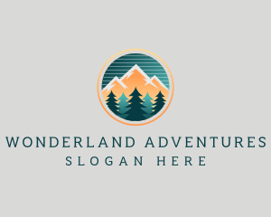 Mountain Trekking Outdoor logo design