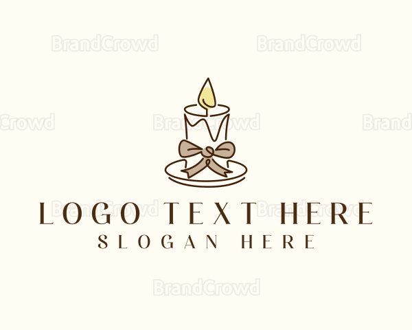 Candle Ribbon Decor Logo
