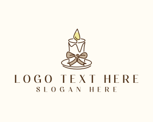 Spiritual - Candle Ribbon Decor logo design