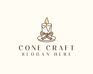 Candle Ribbon Decor logo design