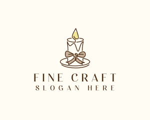 Candle Ribbon Decor logo design