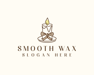 Candle Ribbon Decor logo design