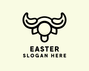Vegan - Wildlife Cow horns logo design