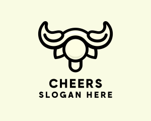 Farmer - Wildlife Cow horns logo design