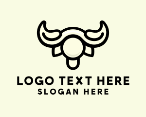 Farm - Wildlife Cow horns logo design
