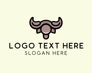 Bull - Wildlife Bull Horns logo design