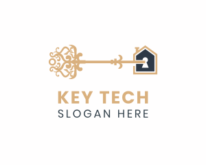 House Key Lock logo design