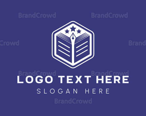 Hexagon Pen Book Logo