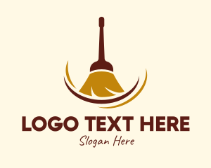 Cleaner - Sweeping Broom Cleaner logo design