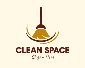 Tidy - Sweeping Broom Cleaner logo design