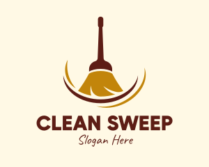 Sweep - Sweeping Broom Cleaner logo design