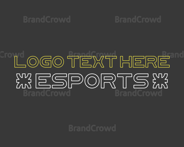 Esport Gaming Text Logo | BrandCrowd Logo Maker Logo