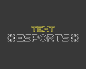 Electronic Sports Font logo design