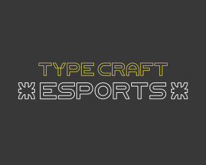 Electronic Sports Font logo design