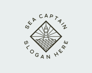 Sea Port Lighthouse logo design