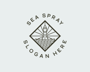 Sea Port Lighthouse logo design