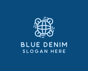 Blue Global Drone logo design