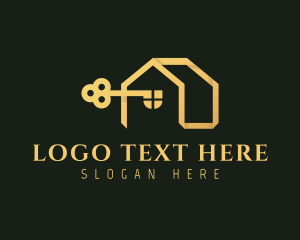 Gold House Key Realty logo design