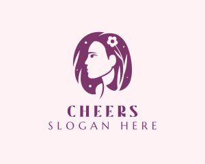 Flower - Nature Floral Hair Lady logo design