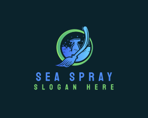 Housekeeping Spray Sanitation logo design