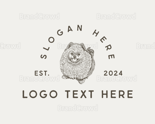 Pomeranian Dog Pet Logo