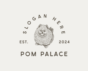 Pomeranian Dog Pet logo design