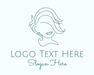 Hair Product - Simple Minimalistic Girl logo design